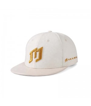 Cream-Coloured Leather And Cotton Mixed Unisex 6 Panel Custom Embroidered Logo Plain Trucker Hat Caps Wholesale.