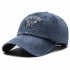 Cross-Border Men's and Women's Soft-Top Hat Washed Cotton 3D Embroidered American Lettering Cap All Seasons Party Appropriate