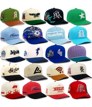 A Frame Unstructured 5 Panel 6 Panel Two Tone Letter Custom 3d Embroidered Embroidery Logo Cotton Baseball Hats Caps For Mem