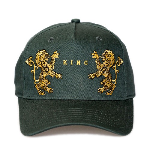 Sports Luxury Embroidered Lion Dark Green Retro Vintage Dad hat Baseball Cap High Quality Wholesale Manufacturing