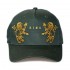 Sports Luxury Embroidered Lion Dark Green Retro Vintage Dad hat Baseball Cap High Quality Wholesale Manufacturing