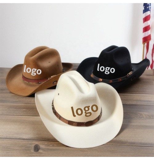 Wholesale luxury high quality customize old school camo felt bulk Australia wool wooly vintage cowboy men hat